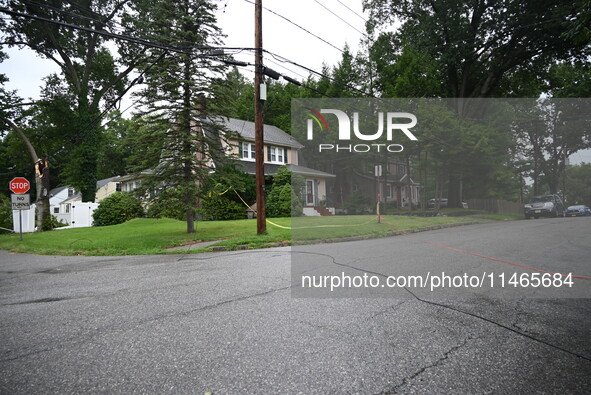 A large tree is damaging a fence, causing power lines to come down, and causing severe damage to a home during severe weather impacting the...