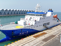 The Deep-sea No. 1 ocean research ship is about to leave in Qingdao, China, on August 11, 2024. (