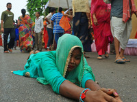 Hindu devotees are performing rituals as they take part in the annual religious 'Lakhi Pad Yatra' for the 'darshan' of Lord Kalyan, at Diggi...