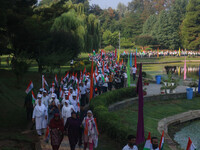 People are taking part in the Tiranga Rally ahead of India's Independence Day celebrations in Srinagar, Jammu and Kashmir, on August 12, 202...