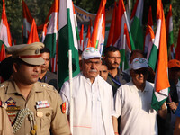 Jammu and Kashmir Lieutenant Governor Manoj Sinha is participating in the Tiranga Rally ahead of India's Independence Day celebrations in Sr...