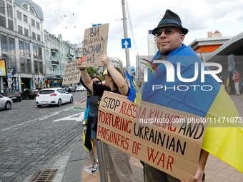 Activists are holding the Don't Be Silent. Captivity Kills! rally to support Ukrainian prisoners of war of the Mariupol Garrison as well as...