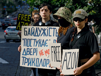 Activists are holding the Don't Be Silent. Captivity Kills! rally to support Ukrainian prisoners of war of the Mariupol Garrison as well as...