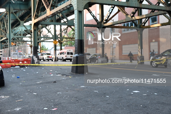 A male victim is being shot in the leg in Bronx, New York, United States, on August 12, 2024. At approximately 5:31 a.m. on Monday morning o...