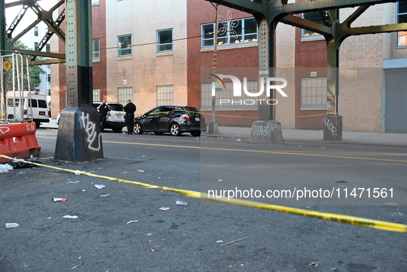 A male victim is being shot in the leg in Bronx, New York, United States, on August 12, 2024. At approximately 5:31 a.m. on Monday morning o...