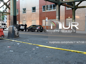 A male victim is being shot in the leg in Bronx, New York, United States, on August 12, 2024. At approximately 5:31 a.m. on Monday morning o...