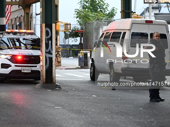 A male victim is being shot in the leg in Bronx, New York, United States, on August 12, 2024. At approximately 5:31 a.m. on Monday morning o...