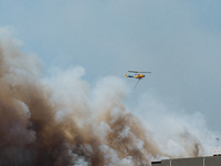 Severe wildfires are erupting across Attica, Greece, fueled by extreme heat, drought, and high winds since Sunday, in Nea Makri, Attica, Gre...