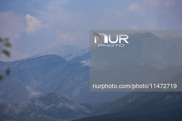 Fire at the Bulgarian-Greek border in Slavyanka mountain from the side of Bulgaria which or Orvilos from Greece. The fire is burning since 1...