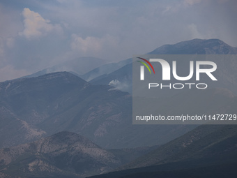 Fire at the Bulgarian-Greek border in Slavyanka mountain from the side of Bulgaria which or Orvilos from Greece. The fire is burning since 1...