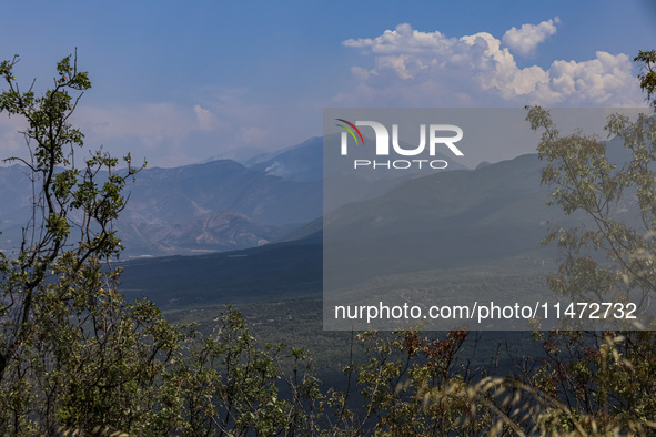 Fire at the Bulgarian-Greek border in Slavyanka mountain from the side of Bulgaria which or Orvilos from Greece. The fire is burning since 1...