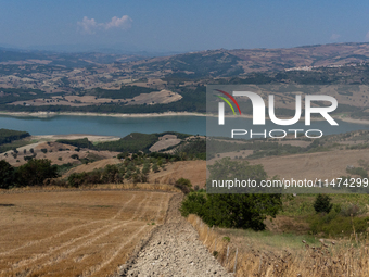 With the release of the last 2 million cubic meters of water still available for irrigation use, the Occhito dam, the largest artificial res...