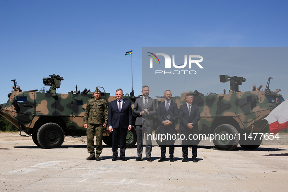 (L-R) General Artur Kuptel, Secretary of State in the Ministry of Defence of Poland, Pawel Bejda, Deputy Prime Minister and Minister of Defe...