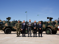 (L-R) General Artur Kuptel, Secretary of State in the Ministry of Defence of Poland, Pawel Bejda, Deputy Prime Minister and Minister of Defe...