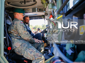 Deputy Prime Minister and Minister of Defence of Poland, Wladyslaw Kosiniak Kamysz is presented with new Light Armored Reconnaissance Carrie...