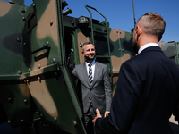 Deputy Prime Minister and Minister of Defence of Poland, Wladyslaw Kosiniak Kamysz is presented with new Light Armored Reconnaissance Carrie...