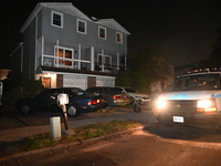 Police are responding to a 911 call in the vicinity of Amador Street and Amity Place in Staten Island, New York, United States, on August 13...