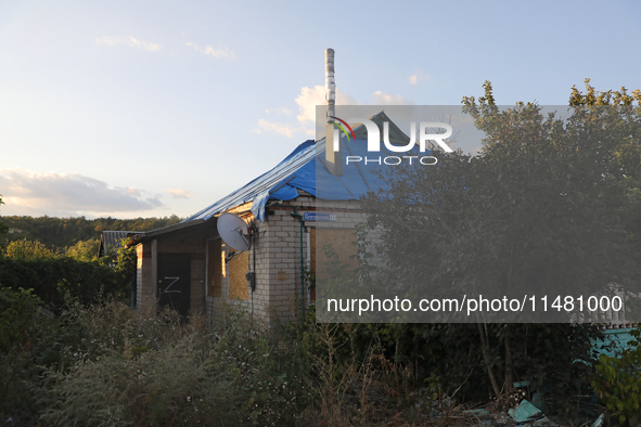 A house damaged by Russian shelling is being shown in Kamianka village, Kharkiv region, Ukraine, on August 14, 2024. NO USE RUSSIA. NO USE B...