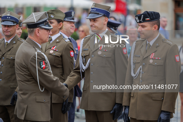 Poland is celebrating Polish Armed Forces Day, a national holiday that honors the bravery and sacrifices of Polish soldiers, in Poland, on A...