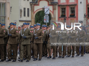 Poland is celebrating Polish Armed Forces Day, a national holiday that honors the bravery and sacrifices of Polish soldiers, in Poland, on A...