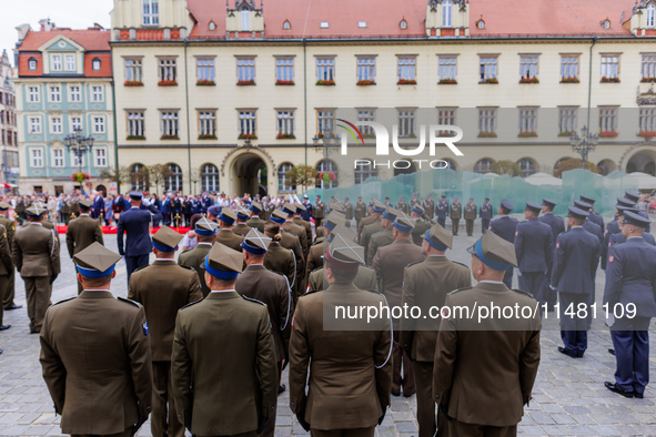 Poland is celebrating Polish Armed Forces Day, a national holiday that honors the bravery and sacrifices of Polish soldiers, in Poland, on A...