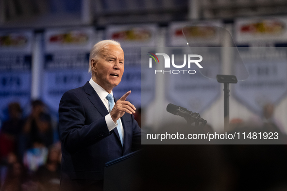 President Joe Biden delivers remarks at an event announcing reduced Medicare prices for ten widely-used drugs, Upper Marlboro, MD, August 15...