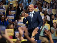 Gov. Wes Moore (D-MD) interacts ith the crowd after finishing his remarks at an event announcing reduced Medicare prices for ten widely-used...