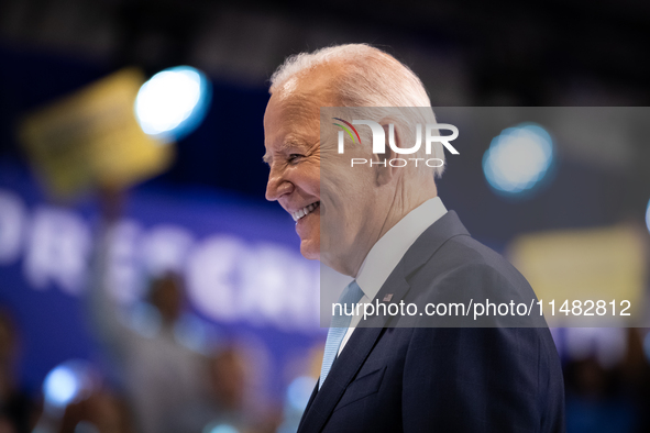 President Joe Biden hosts an event with Vice President Kamala Harris to announce reduced Medicare prices for ten widely-used drugs, Upper Ma...