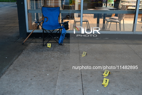 A 51-year-old male victim is being shot and is in good condition in Chicago, Illinois, United States, on August 15, 2024. On the 400 block o...