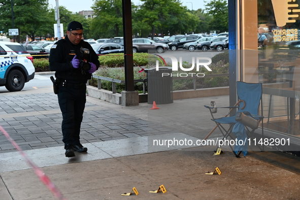 A 51-year-old male victim is being shot and is in good condition in Chicago, Illinois, United States, on August 15, 2024. On the 400 block o...