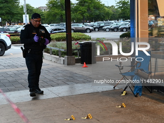 A 51-year-old male victim is being shot and is in good condition in Chicago, Illinois, United States, on August 15, 2024. On the 400 block o...