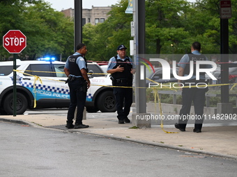 A 51-year-old male victim is being shot and is in good condition in Chicago, Illinois, United States, on August 15, 2024. On the 400 block o...