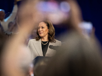 Vice President Kamala Harris speaks during an event announcing reductions in Medicare prices for ten widely-used drugs, Upper Marlboro, MD,...