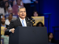 Secretary of Health and Human Services Xavier Becerra speaks at an event announcing reductions in Medicare prices for ten widely-used drugs,...