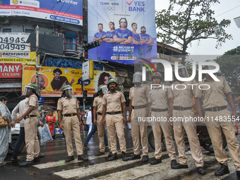 Clashes are being seen between students and police during a protest demonstration against the rape and murder of a second-year doctor at RG...