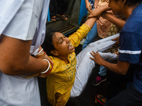 Clashes are being seen between students and police during a protest demonstration against the rape and murder of a second-year doctor at RG...