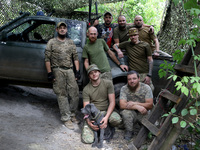 Servicemen of the Motorised Rifle Battalion of the 93rd Kholodnyi Yar Separate Mechanized Brigade of the Ukrainian Armed Forces are posing f...