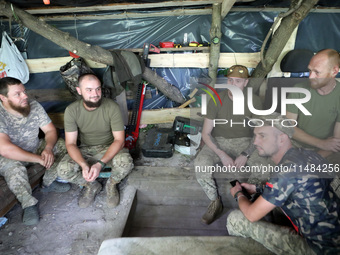 Servicemen of the Motorised Rifle Battalion of the 93rd Kholodnyi Yar Separate Mechanized Brigade of the Ukrainian Armed Forces are at the p...