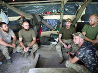 Servicemen of the Motorised Rifle Battalion of the 93rd Kholodnyi Yar Separate Mechanized Brigade of the Ukrainian Armed Forces are at the p...