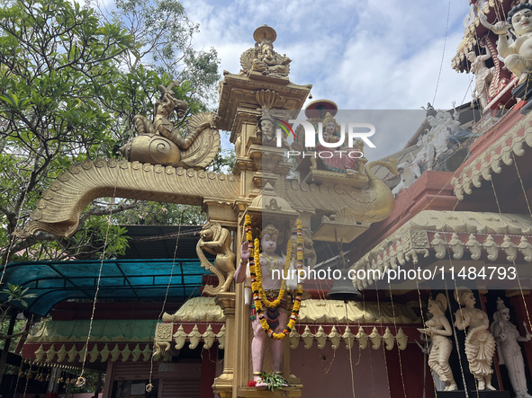 Pazhanchira Devi Temple is celebrating the Vishu Festival in Thiruvananthapuram (Trivandrum), Kerala, India, on April 14, 2024. Sree Pazhanc...