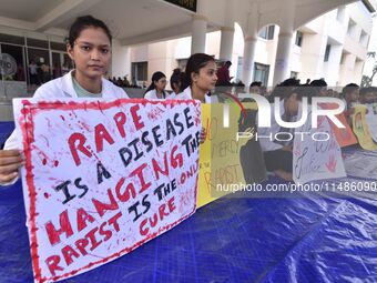 Doctors and medical students are protesting during a nationwide strike against the rape and murder of their colleague in India's West Bengal...