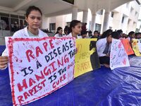 Doctors and medical students are protesting during a nationwide strike against the rape and murder of their colleague in India's West Bengal...