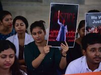 Doctors and medical students are protesting during a nationwide strike against the rape and murder of their colleague in India's West Bengal...