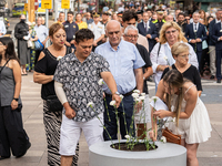 Affected families and politicians are participating in an act of tribute to the victims of the terrorist attacks that took place on August 1...