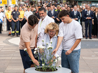 Affected families and politicians are participating in an act of tribute to the victims of the terrorist attacks that took place on August 1...