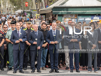 Affected families and politicians are participating in an act of tribute to the victims of the terrorist attacks that took place on August 1...