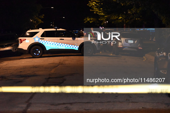 A 28-year-old male victim is being shot numerous times and killed in Chicago, Illinois, United States, on August 17, 2024. On Saturday morni...