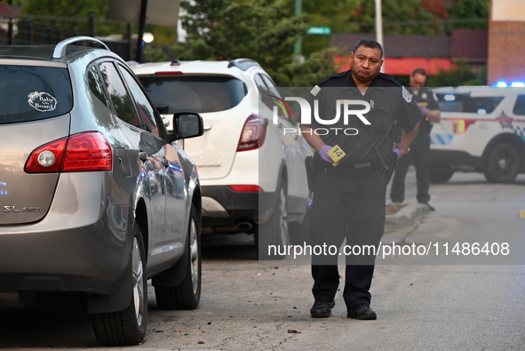 One person is being killed and two others are being injured in a shooting in Chicago, Illinois, United States, on August 17, 2024. At approx...