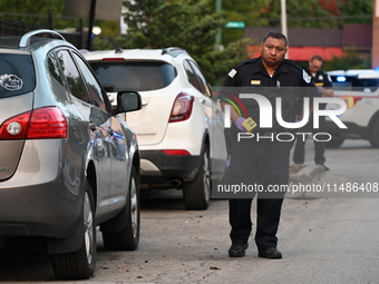 One person is being killed and two others are being injured in a shooting in Chicago, Illinois, United States, on August 17, 2024. At approx...