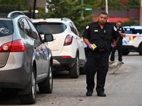 One person is being killed and two others are being injured in a shooting in Chicago, Illinois, United States, on August 17, 2024. At approx...